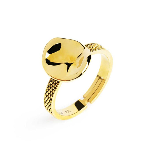 ANELLO DONNA CON BOTTONE GIALLO
