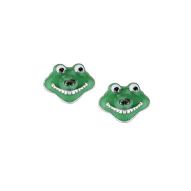 Orecchini Junior Rana in Argento e Smalto
