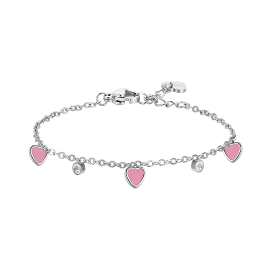 BRACCIALE BAMBINA IN ACCIAIO CON CUORE