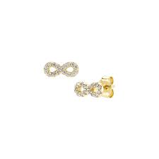 Orecchini Mini Infinito Pavé Dorati