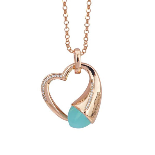 Collana rosata con cuore