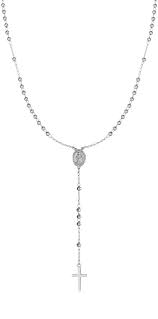 COLLANA DONNA ROSARIO IN ACCIAIO