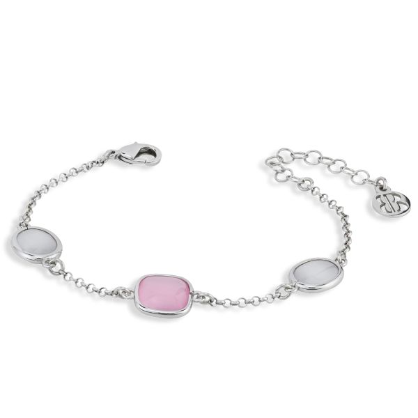 BRACCIALE CON CRISTALLI ROSA