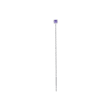 MONO ORECCHINO DONNA IN ACCIAIO CON CRISTALLO VIOLA