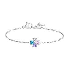 BRACCIALE ACCIAIO BAMBINA CON ZIRCONI MULTICOLORE