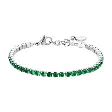 BRACCIALE TENNIS CRISTALLI VERDI