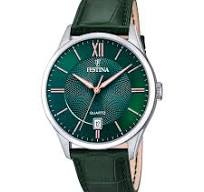 OROLOGIO UOMO IN PELLE VERDE