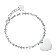 BRACCIALE DONNA CON CUORE PERSONALIZZABILE