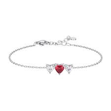 BRACCIALE CON TRE CUORI IL CENTRALE ROSSO