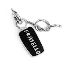 Charm fratello e nodo BIANCO