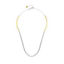 Collana con catena snake centrale BICOLORE