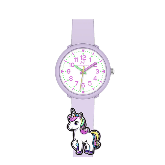 OROLOGIO BAMBINA LILLA CON UNICORNO