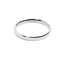 Anello fedina spessore 2,5mm ( BIANCO - GIALLO )