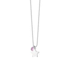 COLLANA STELLA E ZIRCONE ROSA