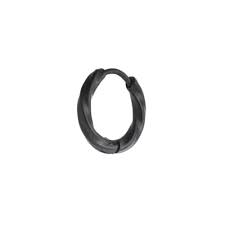 Orecchino a cerchio ritorto 1,5 cm NERO