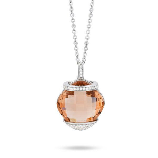 COLLANA FUME' CON PIETRA E ZIRCONI