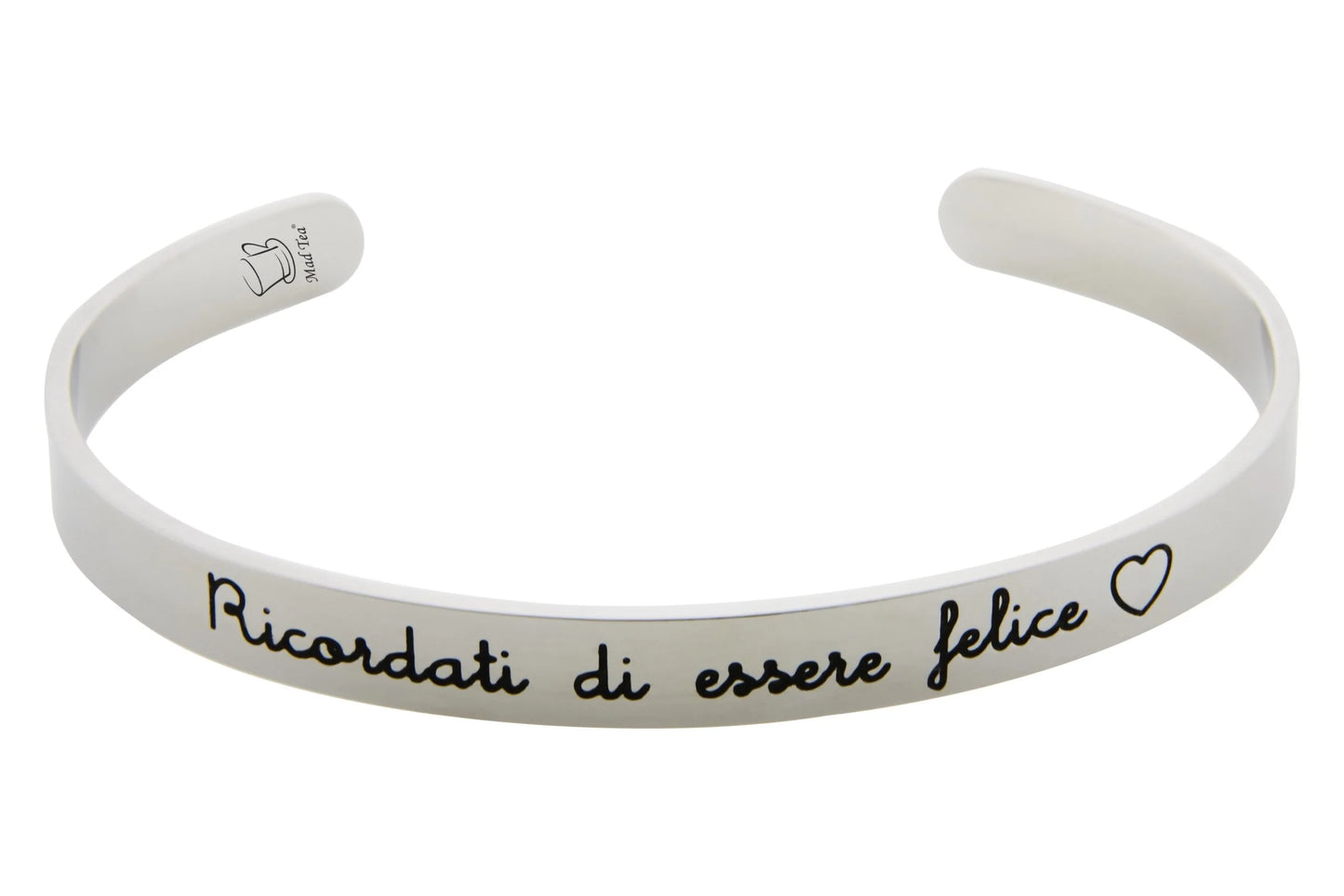 Bracciale rigido “Ricordati di essere felice”