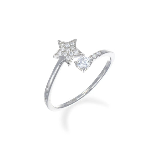 Anello Regolabile con Stella e Punto Luce