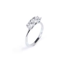 Anello trilogy con zircone 4,25mm