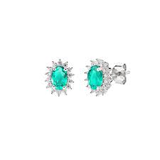 Orecchini Mini Royal Lady con Zircone Verde Acqua
