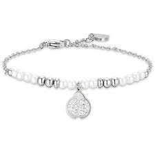 BRACCIALE PERLA E COCCINELLA