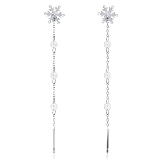 Orecchini Saliscendi Fiocco di Neve