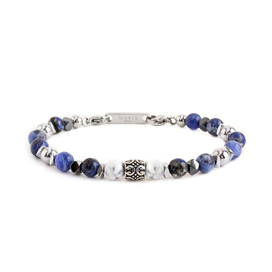 Bracciale sfere sfumato viola e blu