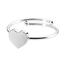 Anello con cuore BIANCO