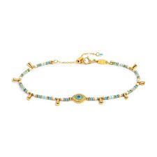 BRACCIALE EMATITE CON OCCHIO CENTRALE GIALLO
