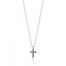 CROCE CON ZIRCONI NERI