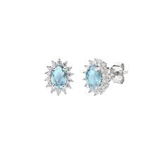 Orecchini Royal Lady Mini con Zircone Acquamarina