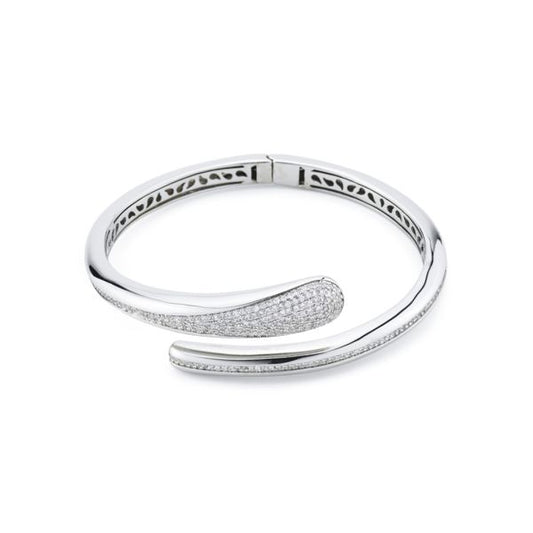 Bracciale contrarié con pavè di zirconi