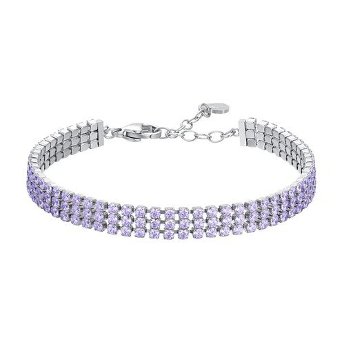 BRACCIALE TENNIS 3 FILI SW LILLA