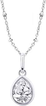 Collana argento goccia cristallo