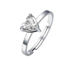 ANELLO CUORE CRISTALLI BIANCHI