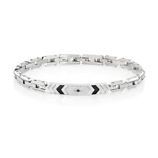 BRACCIALE ACCIAIO MAGLIE ZIGRINATE