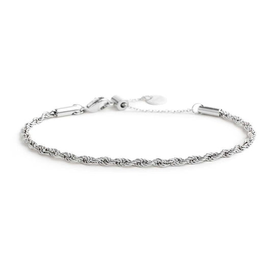 BRACCIALE CATENA A CORDA BIANCO