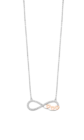 COLLANA INFINITO CON CUORI