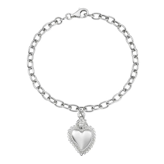 Bracciale Charm con Sacro Cuore