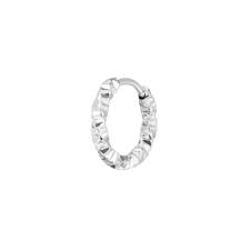 ORECCHINO CERCHIO DIAMANTATA BIANCO