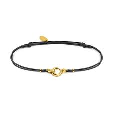 BRACCIALE CORDINO BASE GIALLA COLORE NERO
