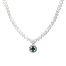 COLLANA PERLE E CENTRALE SW VERDE