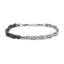 Bracciale catenza bizantina da 0,6cm BIANCO