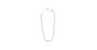 Collana con perle di fiume masticate BIANCO