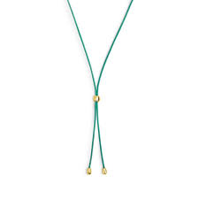 COLLANA CORDINO VERDE BASE GIALLA
