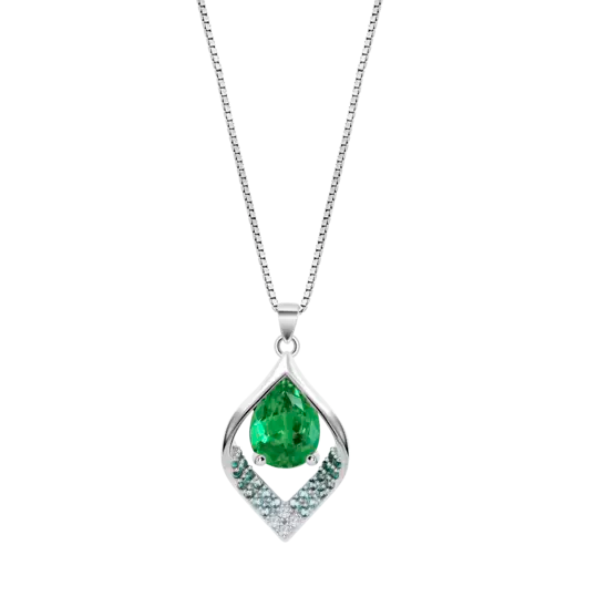 COLLANA FOGLIA SW VERDE