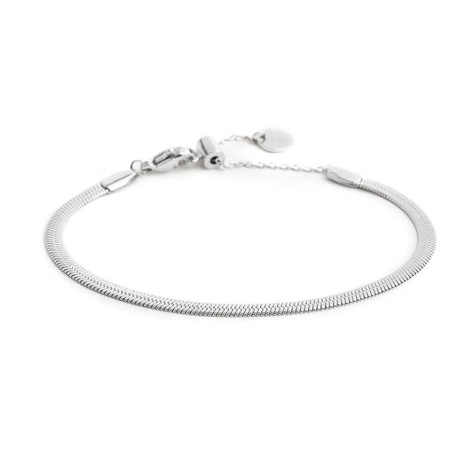 BRACCIALE CATENA SNAKE BIANCO