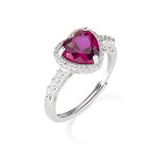 ANELLO CON CRISTALLO ROSSO A CUORE