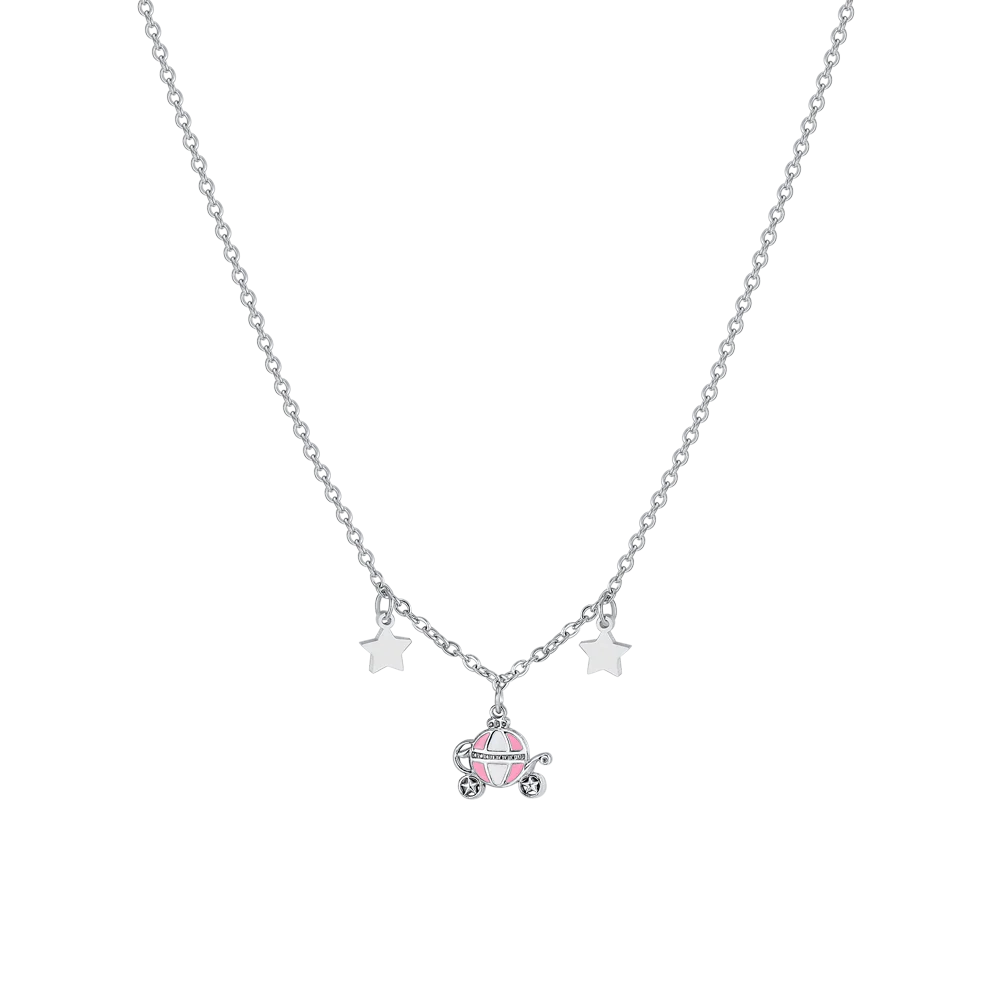 COLLANA BAMBINA IN ACCIAIO CON CARROZZA