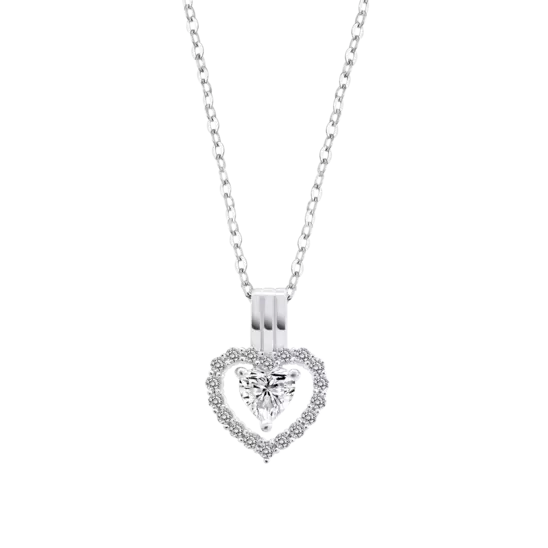 COLLANA CUORE LOTUS SILVER